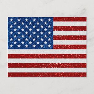 American Flag Amerikanische Unabhängigkeitstag Gli Postkarte