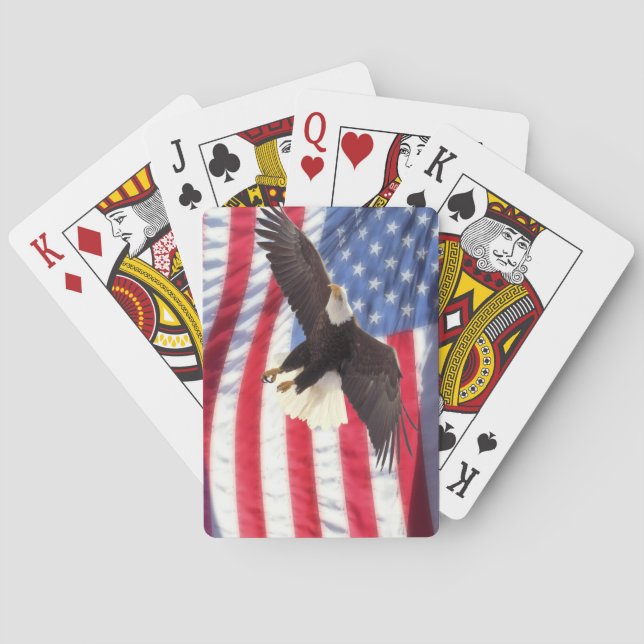 American Flag and Eagle Playing Cards Spielkarten (Rückseite)
