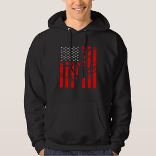 American Flag Arborist for Men Cool Tree Hoodie