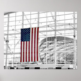 American Flag Architectic Denver Airport Art USA Poster