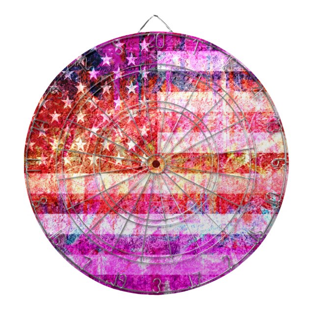 American Flag Art Grunge #4 Dartscheibe (vorne)