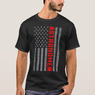 American Flag Astronomie US-Fahne Vintag für Men D T-Shirt