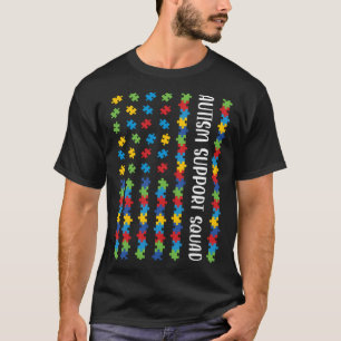American Flag Autism Awareness Puzzle Unterstützun T-Shirt