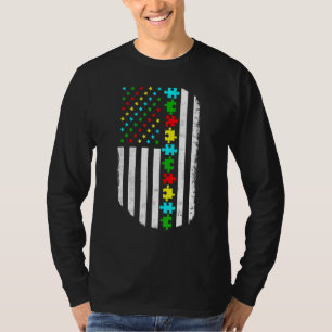 American Flag Autism Mama Autismus Awareness Famil T-Shirt