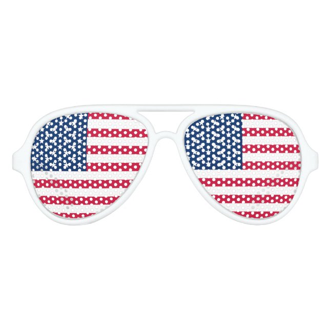 American Flag Aviator Sunglasses USA Partybrille (Vorderseite)