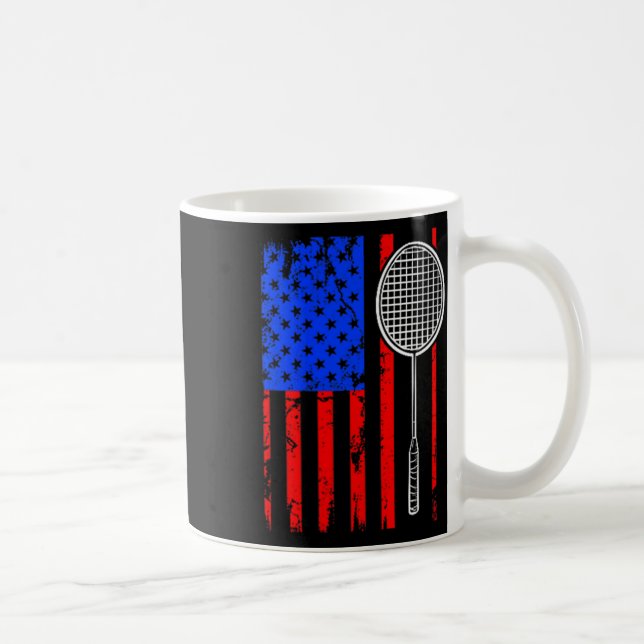 American Flag Badminton  Kaffeetasse (Rechts)