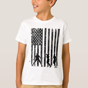 American Flag Badminton Shirt Men Usa Flag Badmint