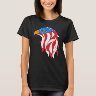 American Flag Bald Eagle 4. Juli T-Shirt