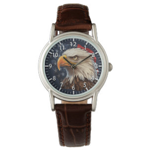 American Flag Bald Eagle Armbanduhr