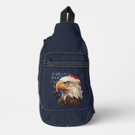 American Flag Bald Eagle Crossbody Bag