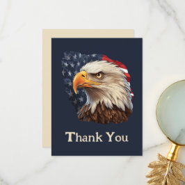 American Flag Bald Eagle Dankeskarte