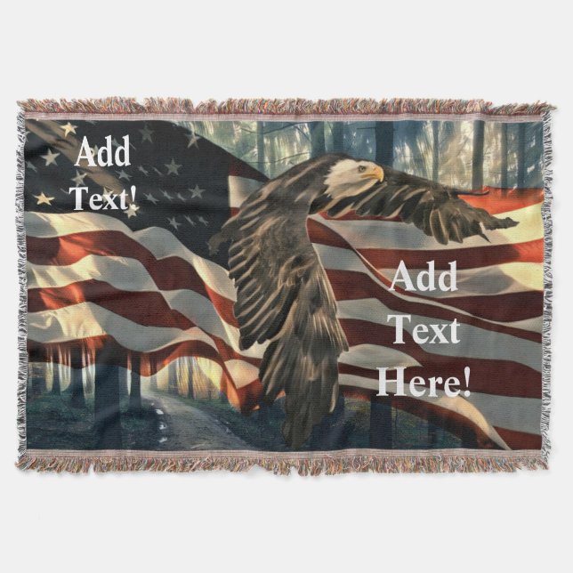 American Flag Bald Eagle Decke (Vorderseite)