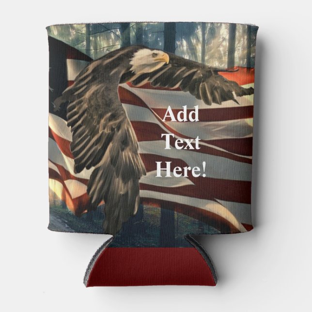 American Flag Bald Eagle Dosenkühler (Vorderseite)