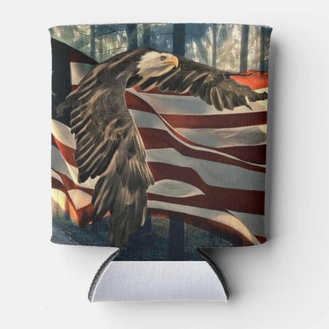 American Flag Bald Eagle Dosenkühler (Vorderseite)