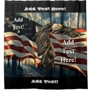 American Flag Bald Eagle Duschvorhang