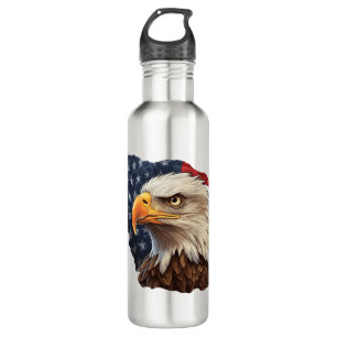 American Flag Bald Eagle Edelstahlflasche
