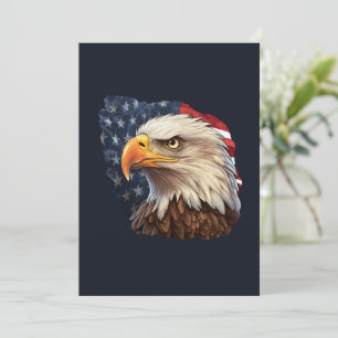 American Flag Bald Eagle Feiertagskarte