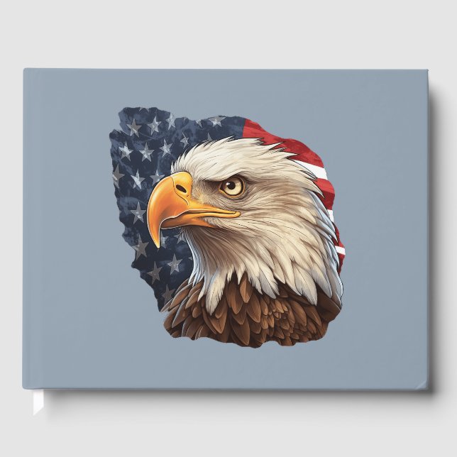 American Flag Bald Eagle Gästebuch (Vorderseite)