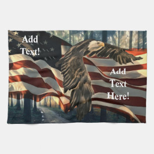 American Flag Bald Eagle Geschirrtuch