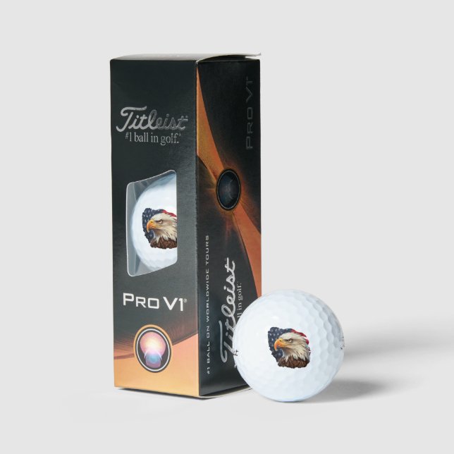 American Flag Bald Eagle Golfball (Verpackung)