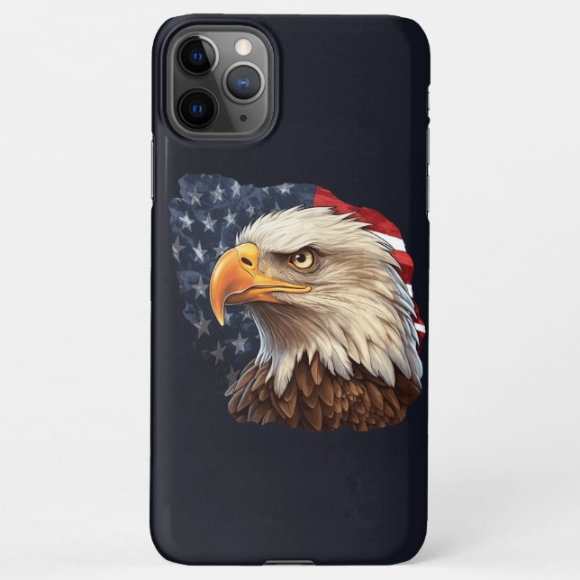 American Flag Bald Eagle iPhone Hülle (Rückseite)