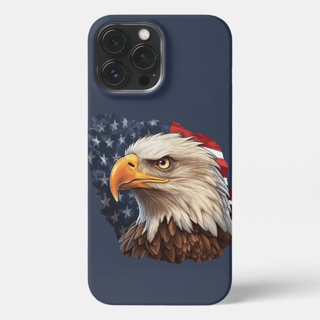 American Flag Bald Eagle iPhone Hülle (Rückseite)
