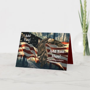 American Flag Bald Eagle Karte
