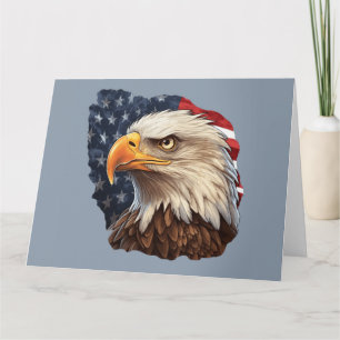 American Flag Bald Eagle Karte