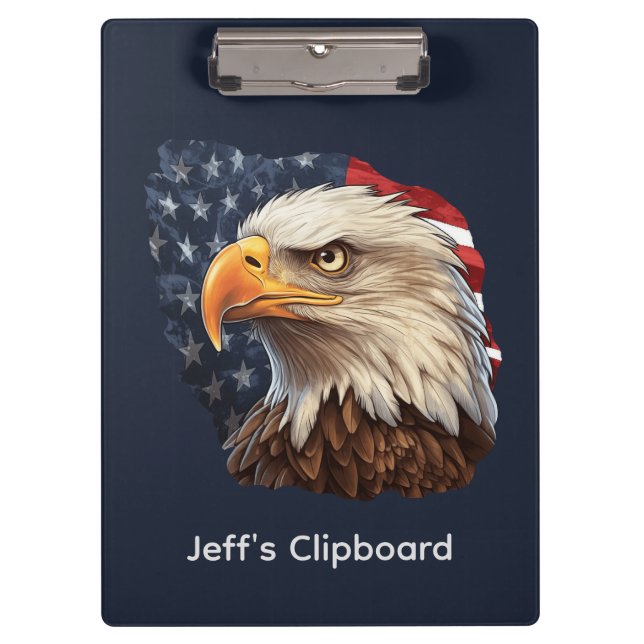 American Flag Bald Eagle Klemmbrett (Vorderseite)