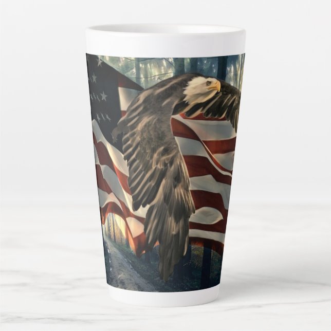 American Flag Bald Eagle Milchtasse (Vorderseite)