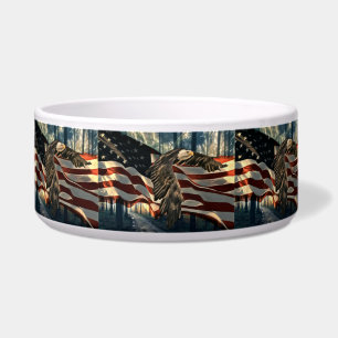 American Flag Bald Eagle Napf