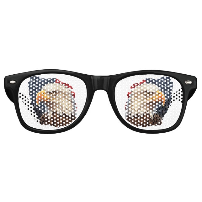 American Flag Bald Eagle Partybrille (Vorderseite)
