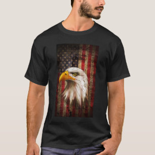 American Flag Bald Eagle Patriotic 4. Juli USA T-Shirt