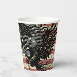 American Flag Bald Eagle Patriotic Pappbecher