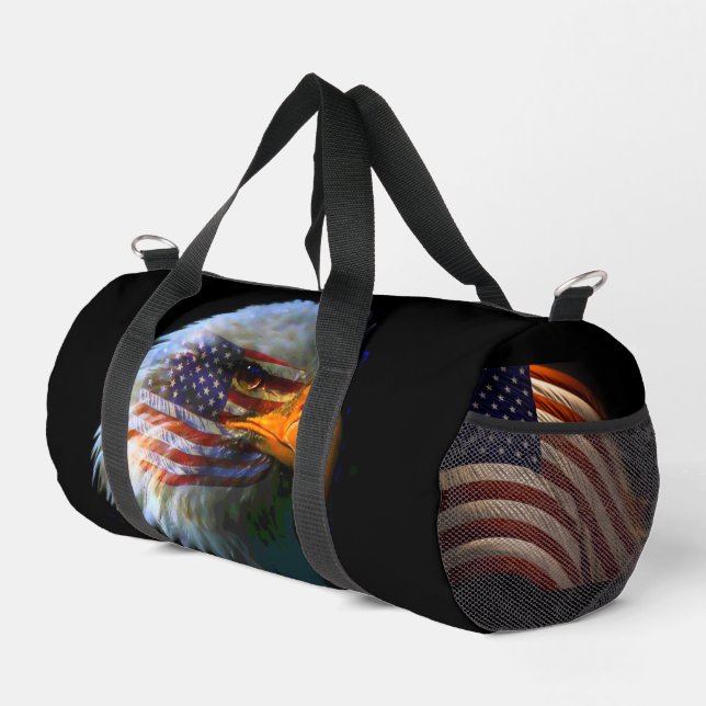 American Flag Bald Eagle Political Duffle Bag (Rechte Ecke)