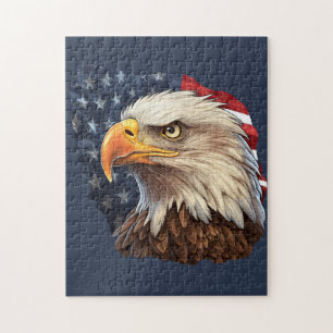 American Flag Bald Eagle Puzzle