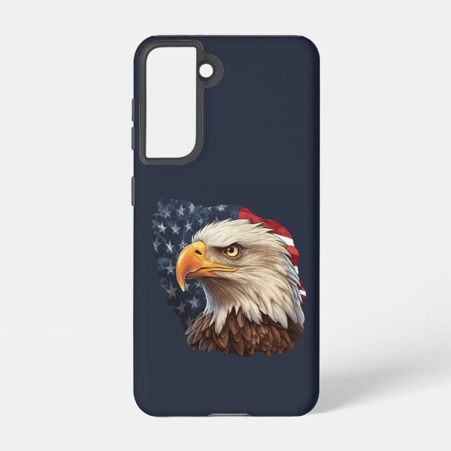 American Flag Bald Eagle Samsung Galaxy Hülle (Rückseite)