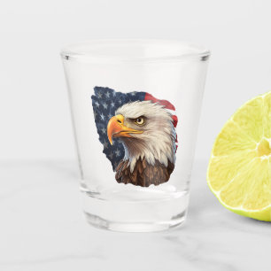 American Flag Bald Eagle Schnapsglas
