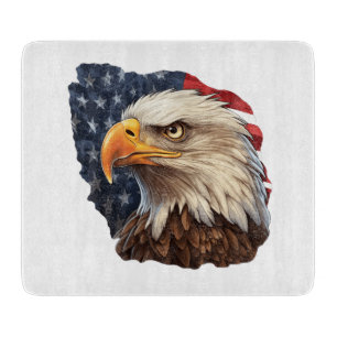 American Flag Bald Eagle Schneidebrett