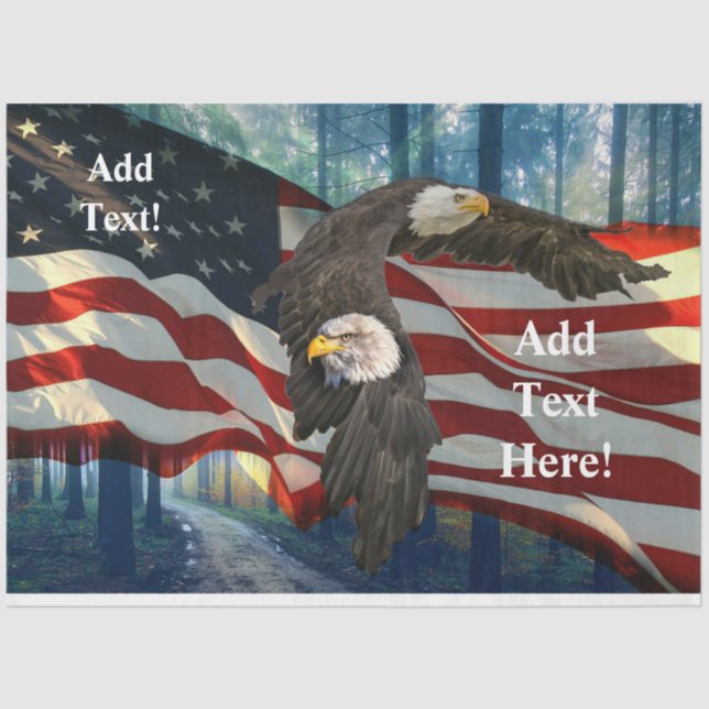 American Flag Bald Eagle Seidenpapier (Vorderseite)