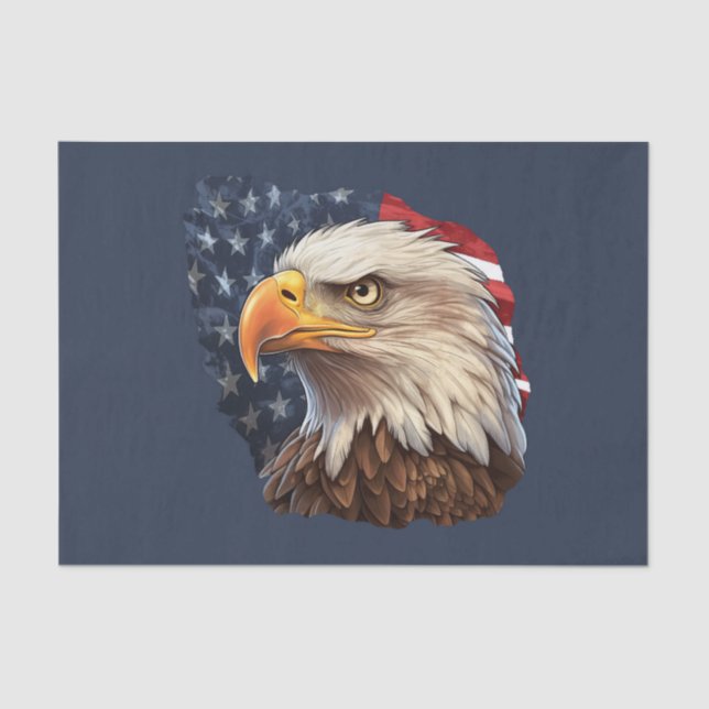 American Flag Bald Eagle Seidenpapier (Vorderseite)