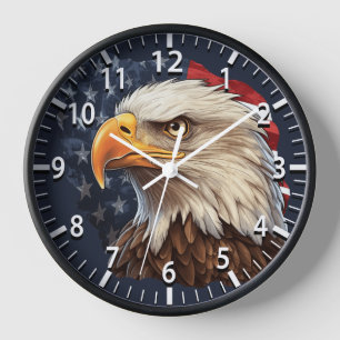 American Flag Bald Eagle Uhr