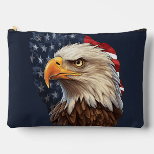 American Flag Bald Eagle Zubehörtasche