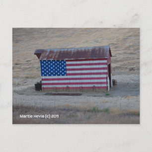 American Flag Barn Postkarte