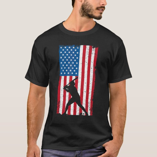 American Flag Baseball 1 T-Shirt (Vorderseite)