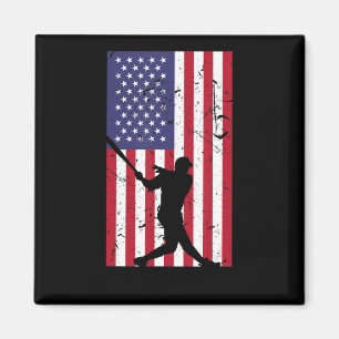 American Flag Baseball Baseball Geschenke für Männ Magnet
