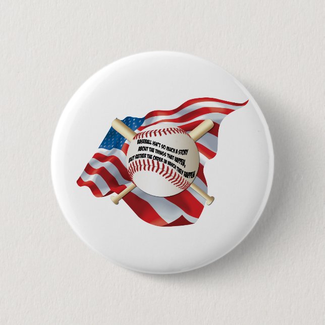 American Flag Baseball Button (Vorderseite)