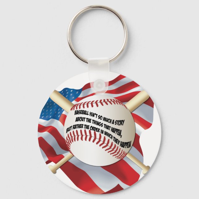American Flag Baseball Schlüsselanhänger (Vorderseite)