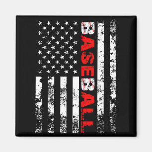 American Flag Baseball Team 282 T-Shirt Magnet