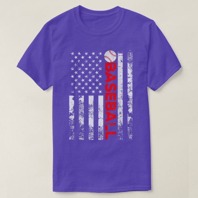 American Flag Baseball Team Geschenk 283 T-Shirt (Design vorne)